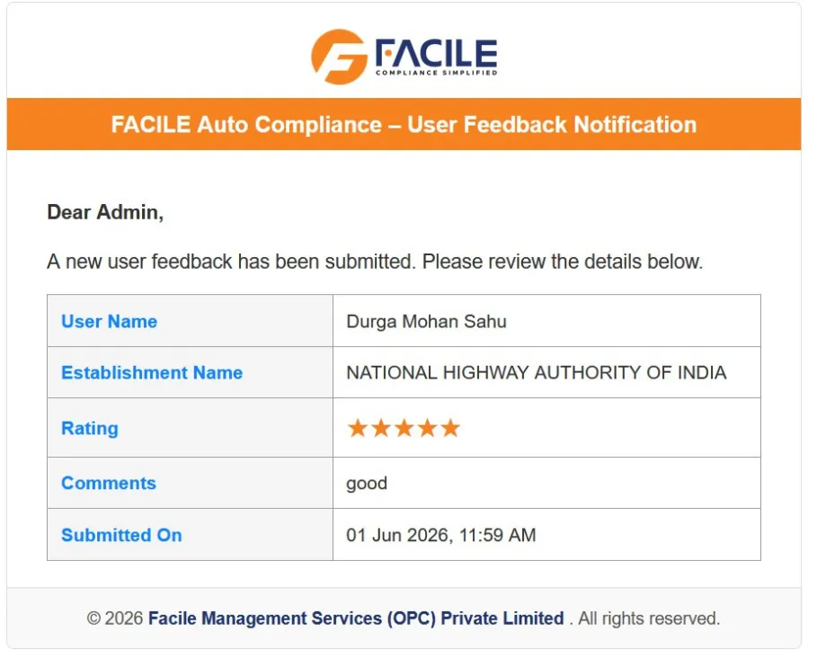 Facile Client Feedback 10