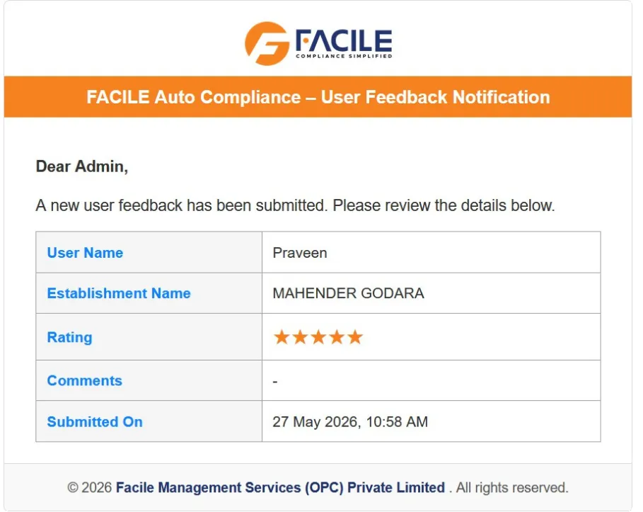 Facile Client Feedback 12