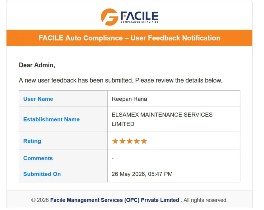 Facile Client Feedback 15