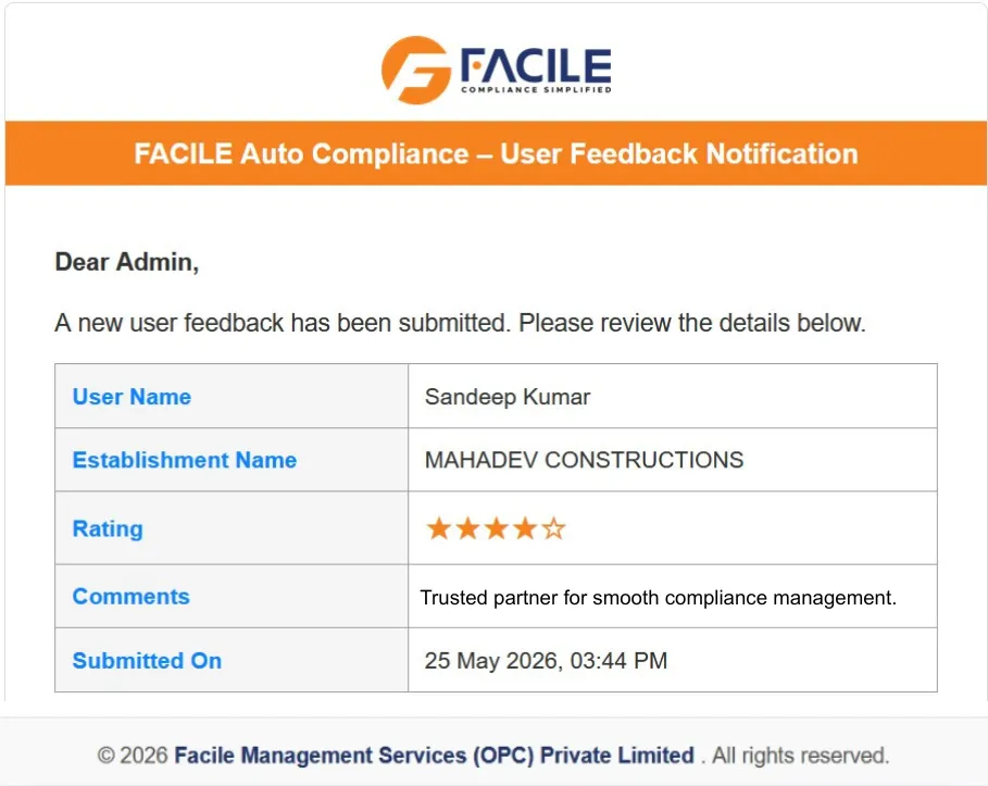 Facile Client Feedback 2