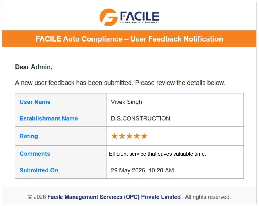 Facile Client Feedback 3