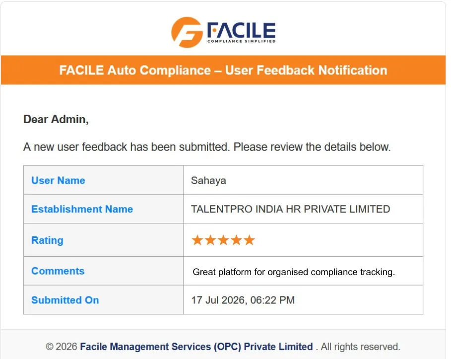 Facile Client Feedback 4