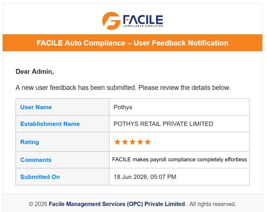 Facile Client Feedback 6