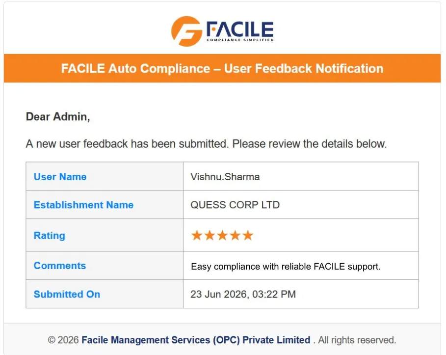 Facile Client Feedback 7